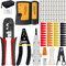 MAYLINEE RJ11 RJ45 Cat5 Cat6 Netzwerk Werkzeug Set Kabeltester Reparaturwerkzeuge Wartung LAN Crimpen des Koax Crimper Steckers, Abisolieren des Crimpzange RJ45(Grau)