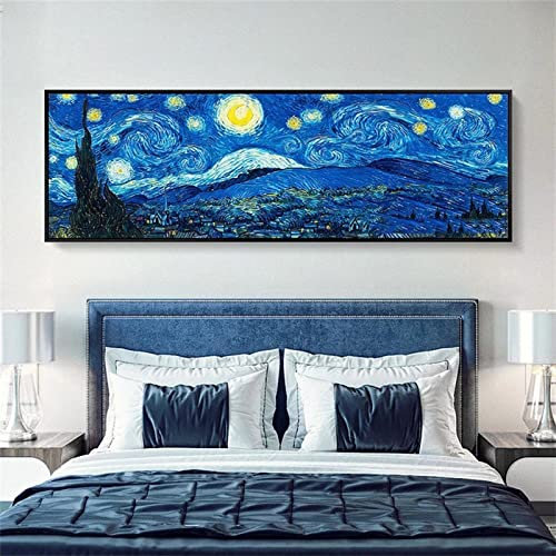 Diamond Painting Van Gogh Sternenhimmel Diamant Painting Bilder Erwachsene Groß Stickerei Set, DIY 5D Daiments Paintings by Numbers kit Kinder Anfänger, Diamond Dots Crystal Art Home Deko, 30x60cm