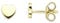 Xenox Ohrringe XS3488GN Damen Ohrstecker Herz Sterling-Silber 925 Gold