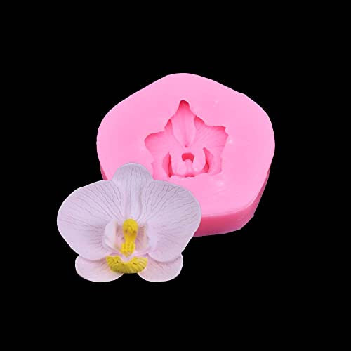 Stampo in silicone 3D a forma di orchidea rosa, per sapone, fondente, torte, caramelle, cupcake, gelatine, strumento di cottura