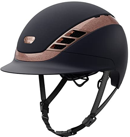 ABUS PIKEUR AirLuxe Supreme Reithelm Midnight Blue - rosé Gold, Größe:M