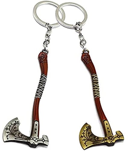 Leviathan Axe Model Keychain Fashion Key Ring Key Chains Holder Llaveros Chaveiro Souvenir Gifts 2pcs
