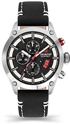 Swiss Military Herren Analog Quarz Uhr mit Leder Armband SMWGC2101401