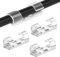 CORTNEY 80 Piezas Sujeta Cables Adhesivo, Clips de Cable Transparentes Autoadhesivos, Finisher Wire Clamp, para Cables Electricos de Usb, TV, Cargador, Audio para Hogar, Oficina, Coche y Taller