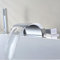 Robinet de Baignoire Cascade Thermostatique,Douchette à main robinet de baignoire Set robinet de baignoire bord de la baignoire 5 trous robinet Robinet Thermostatique