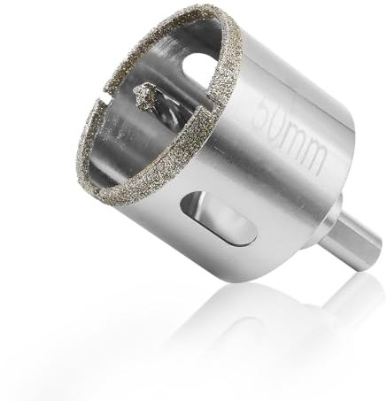 Jamiikury 2 / 50mm Diamond Glass Hole Saw with Center Drill Bit for Ceramic, Tile, Porcelain, Marble