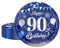 16Pcs Navy Blue 90th Birthday Paper Plates 9inch for Party Decorations - Tableware for Men's Dinner