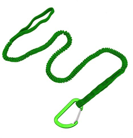 Zephylix Kajak-Paddel-Leine, 1/2/4 Stück, dehnbarer Gurt, Kayak-Rute, Kajak-Paddel-Schlüsselband für Kajakfahren, Kanufahren, Grün, 2 Stück