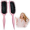 DONGTATA Lockenbürste Curly Hair Brush Locken Bürste Locken mit Zinken definieren Stylingbürste Haarbürste Locken Styling Bürste für Locken Curl Brush Curly Brush (rosa)