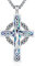 Eusense Collar Arbol de La Vida Plata 925 Colgante de Cruz Celta Torque Celta Collar Amuleto Irlandés para Hombres y Mujeres Regalos para Hombres
