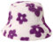 JJDreams Fluffy Bucket Hut,Breite Krempe Fellmütze Für Aktivitäten Im Freien Und Festliche Kleidung,Lila Blume