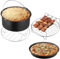 Navaris Accessoires Compatible avec Air Fryer - 4x Accessoires pour Friteuses à Air en Acier Compatible avec Philips Moulinex Ninja Tefal - Moule Cake Pizza Support Grille Brochettes