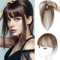 Piashow Haarteil Mit Klammer, One Piece Pony Haarteil Echthaar, Clip in Pony Echthaar, Fringe Clip in Human Hair Verlängerung für Frauen (Braun)