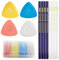 Gesso da Sarta 28 Pcs, Triangolo Gessetti per Sartoria + Matita Sarta, Gessetti da Cucito, Gessi da Sarta Colorati Cancellabile, Gesso da Sarto Set, per Marcatura su Stoffa, Accessori per Cucito