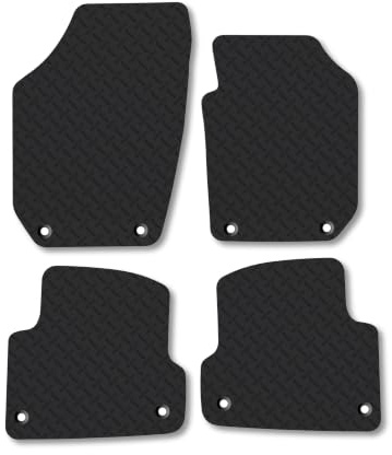 Skoda Roomster (2006-2015) 5mm Rubber Car Mats | Heavy Duty Rubber Tailored Fit Floor Mats Full Coverage Durable Waterproof Accessories Easy Clean Anti Slip Made in the UK