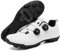 PENXZT Herren Mountainbike Schuhe MTB Radsportschuhe Kompatibel mit Shimano SPD 2-Bolts Pedals Atmungsaktive Outdoor MTB Fahrradschuhe,Weiß,45 EU