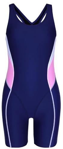 Charmo Girls Swimming Costume Boyleg One Piece Swimwear Age 7-16Y | Removable Pads (size 11-16 Years), Racerback, Wider Straps, UPF 50+, Quick Dry, Training, Competitive Swimsuit