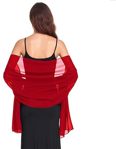 Van Der Rich ® - Stola aus Seidenchiffon Schal Tuch Leicht - Damen