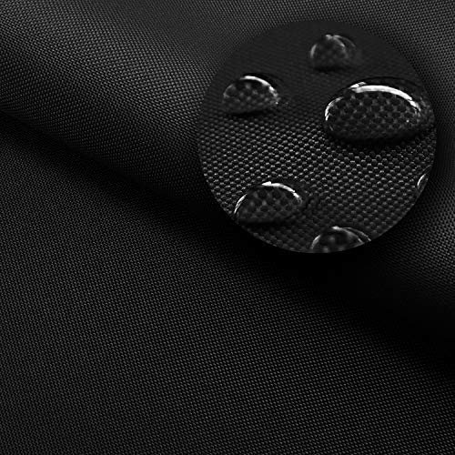 NOVELY® Oxford Sunset 420D - UV-Beständiger Polsterstoff - Wasserdichter Outdoor-Stoff - Polyester Möbelstoff - Pflegeleichte Meterware 1lfm | Farbe: 03 Schwarz