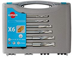 Leman - Coffret de 6 mèches à mortaiser hélicoïdales tour à droite - 322.500.00