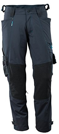 Mascot 17079-311-010-82C51 Trousers with Dyneema-Stretch, Black/Blue, 82C51