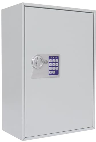 Profirst Schlüsselschrank Elea 250, Elektronikschloss, mechanische Notöffnung, Lichtgrau, BxH 38x55 cm, 250 Haken, inkl. Befestigungsmaterial
