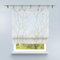 HongYa Raffrollo mit Schlaufen Transparente Raffgardine Voile Schlaufenrollo Küche Kleinfenster Gardine mit Äste Muster H/B 140/120 cm Weiß Sand