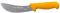 Starrett Professional Skinning Knife - BKY206-6 Yellow Handle Narrow Curved 6 Sanitized Stainless Steel Blade - Hunters Butchers Kitchen Chef's Knife