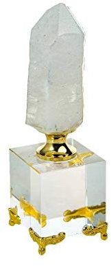 Lachineuse - Pointe de Cristal Naturel sur Support - Décoration Zen & Feng Shui - Objet Déco Japonaise Asiatique - Idée Cadeau Originale Japon Asie - Décoration Intérieure Salon, Bureau