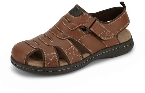 Dockers Searose Fisherman Mens Sandals Outdoor Comfort Memory Foam Sandals for Men, Rust, 9