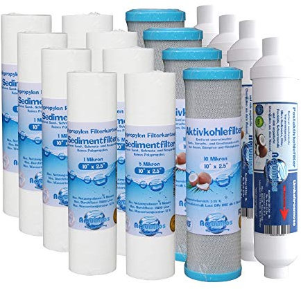 Ersatzfiltersatz (16 Filter) für 5 stufige Osmoseanlagen