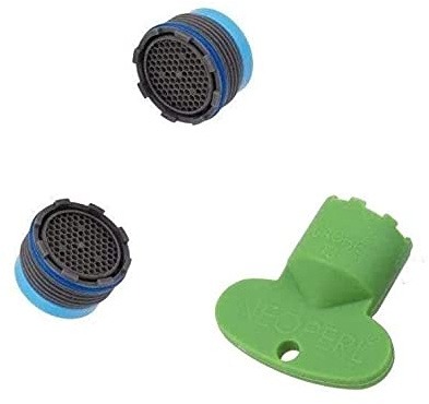 KIT DUE PEZZI AERATORE + CHIAVE PER RUBINETTO A SCOMPARSA 18 x 1 M ROMPIGETTO FILTRO FILTRINO (Conf. 3 Pz.)
