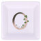 La Porcellana Bianca - Piattino Quadrato Lettera O - Arredo Casa, Cucina - Linea Adorato - Idea Regalo - Porcellana - 10x10xh1,5 cm