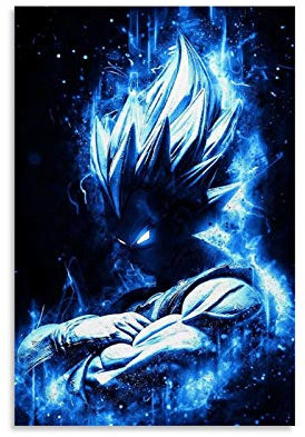 TOUKUI Vegeta Blue Soul Metal Poster (2) Poster dekorative Malerei Leinwand Wandkunst Wohnzimmer Poster Schlafzimmer Malerei 16x24inch(40x60cm)