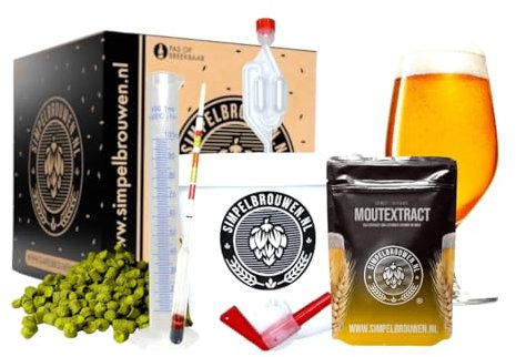 Simpelbrouwen® Bierbrauset BLOND | SIMPEL BLOND Bier | 7% Vol. | Bier Brauen Set | Männergeschenke | Bier Geschenke für Männer | Geburtstagsgeschenk für Männer | Vatertagsgeschenk | Vatertag