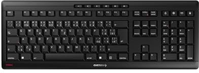 CHERRY STREAM KEYBOARD WIRELESS, Cordless Keyboard, Czech/Slovak Layout (QWERTZ/QWERTY), 2.4 GHz RF, Quiet Keys, Battery-Operated, Black