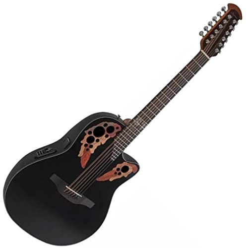 Ovation CE4412-5 Celebrity Elite Mid Depth Black 12-String Electro-Acoustic Guitar