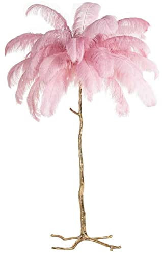 Casa Padrino Luxus Stehleuchte Palme Rosa/Gold 110 x 110 x H. 175 cm - Moderne Stehlampe im Palmen Design - Luxus Leuchten - Luxus Qualität