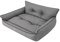 DOGGY Hundebett Haustierbett Hundeliege Gesteppt Hundekissen Bett Sofa Hundematratze Tierbett Hundesofa Matratze, Graphit Ökoleinen, XXXL - 132 x 106 cm