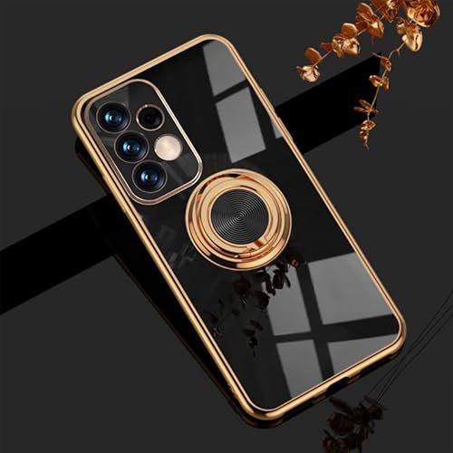 Tybiky Coque de protection pour smartphone Samsung Galaxy A23 5G, en silicone souple avec anneau pivotant à 360°, pour support magnétique de voiture, en polyuréthanne-thermoplastique anti-choc,