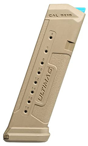 FAB Defense Ultimag - Glock 17-19-19X - 9X19 Luger, Generationen 3 bis 5 (18 Schuss Kurzwaffen) TAN