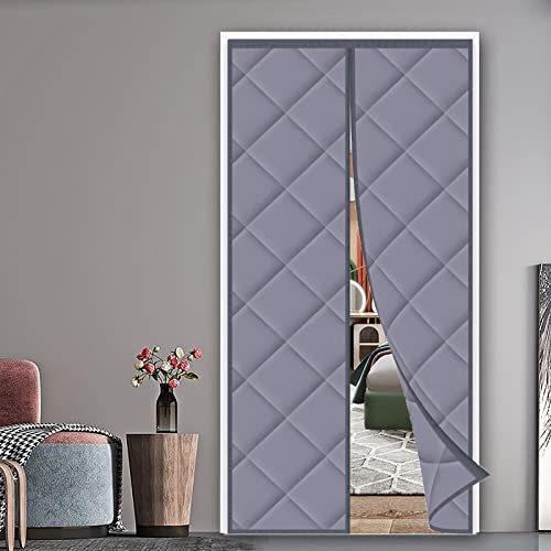 AEREY Winter Door Curtain Window Magnetic Screen Automatic Magnetic Closure Automatic Lock for Balcony Garage Doors - 200x205cm(Wxh) / Grey