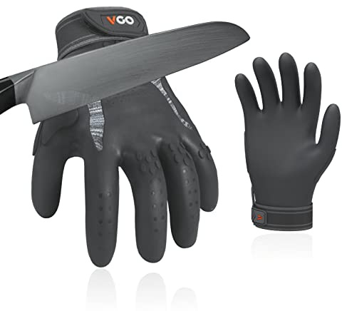 Vgo... NGG X1 1Paar nahtlose Arbeitshandschuhe, Sicherheitshandschuhe, Mechanikerhandschuhe，Anti-Schnitt Palm，HPPE Anti-cut Liner, EN388 level C, ANSI level A3 (TP1112HYA3)