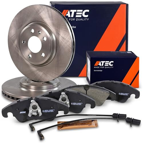 ATEC Germany Bremsenset Vorderachse inkl. Bremsscheiben Ø 320 mm Belüftet + Bremsbeläge Vorne Kompatibel mit A udi A4 B8 (8KH) (8K2) (8K5), A5 (8T3), A5 Cabriolet (8F7), A5 Sportback (8TA)