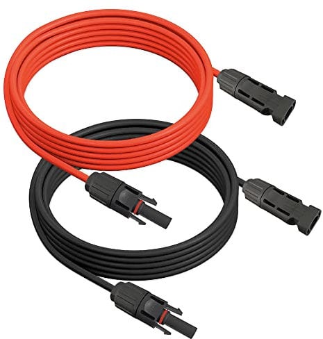 ARLI Solarkabel 2 x 5m | Verlängerungskabel 4 mm² | Solarstecker und Solarbuchse | Rot/Schwarz | 5 m Verlängerung Solar Kabel mit Stecker und Verbinder für Photovoltaik Anlagen IP68 UV-beständig