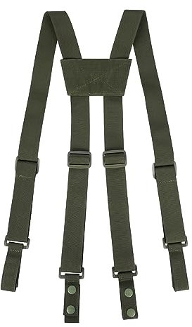 KUNN Taktische Hosenträger für Herren, 3,8 cm, Polizeigeschirr für Herren, verstellbar, Armeegrün