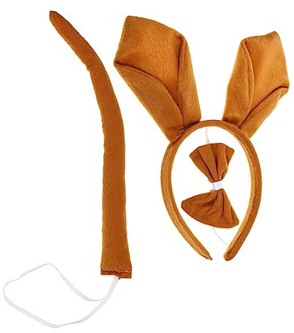 Beavorty 1satz Känguru Kostüm Set Mit Stirnband Ohren Tierkostüm Accessoire Für Karneval Cosplay Geburtstagsfeiern Und Fotoshootings