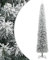 vidaXL Weihnachtsbaum Schlank, Christbaum mit Metallständer, Weihnachtsdekoration mit weißem Kunstschnee bedeckt, Tannenbaum Weihnachtsdeko Outdoor Weihnachtsbaum, PVC