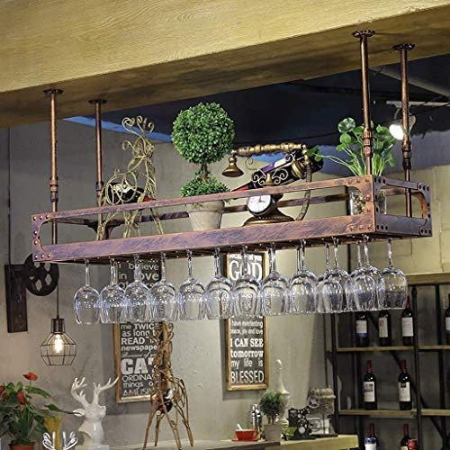 SCIAZA , Portabicchieri da vino sospeso a vento industriale, portabicchieri capovolto, portabicchieri sospeso, facile da installare Efficency