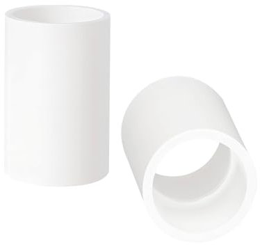 Ctyjia 2 Pezzi Raccordi in PVC, Dritto PVC Raccordo Connettore Accoppiamento, Raccordi per Tubi, Dritto Tubi Accoppiatore Adattatore, 32mm x 47.5mm (φ*L)